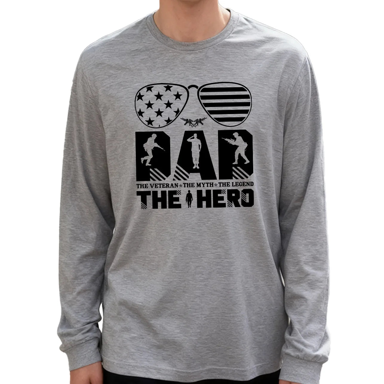 Dad Veteran Long Sleeve Tee