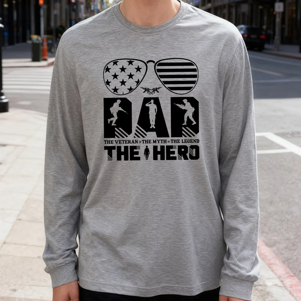 Dad Veteran Long Sleeve Tee