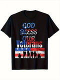 God Bless Veterans Slogan Tee