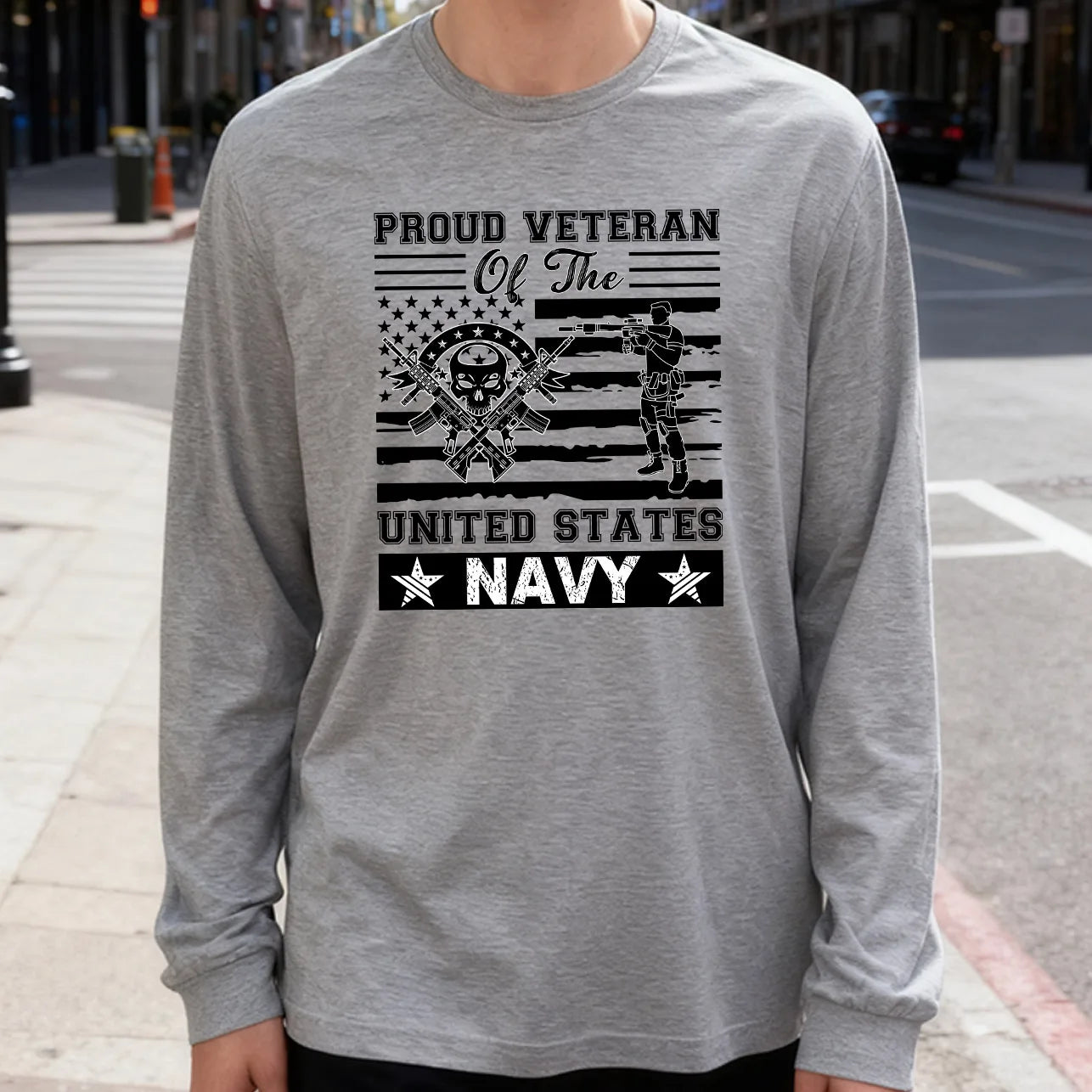 Proud U.S. Navy Veteran Long Sleeve
