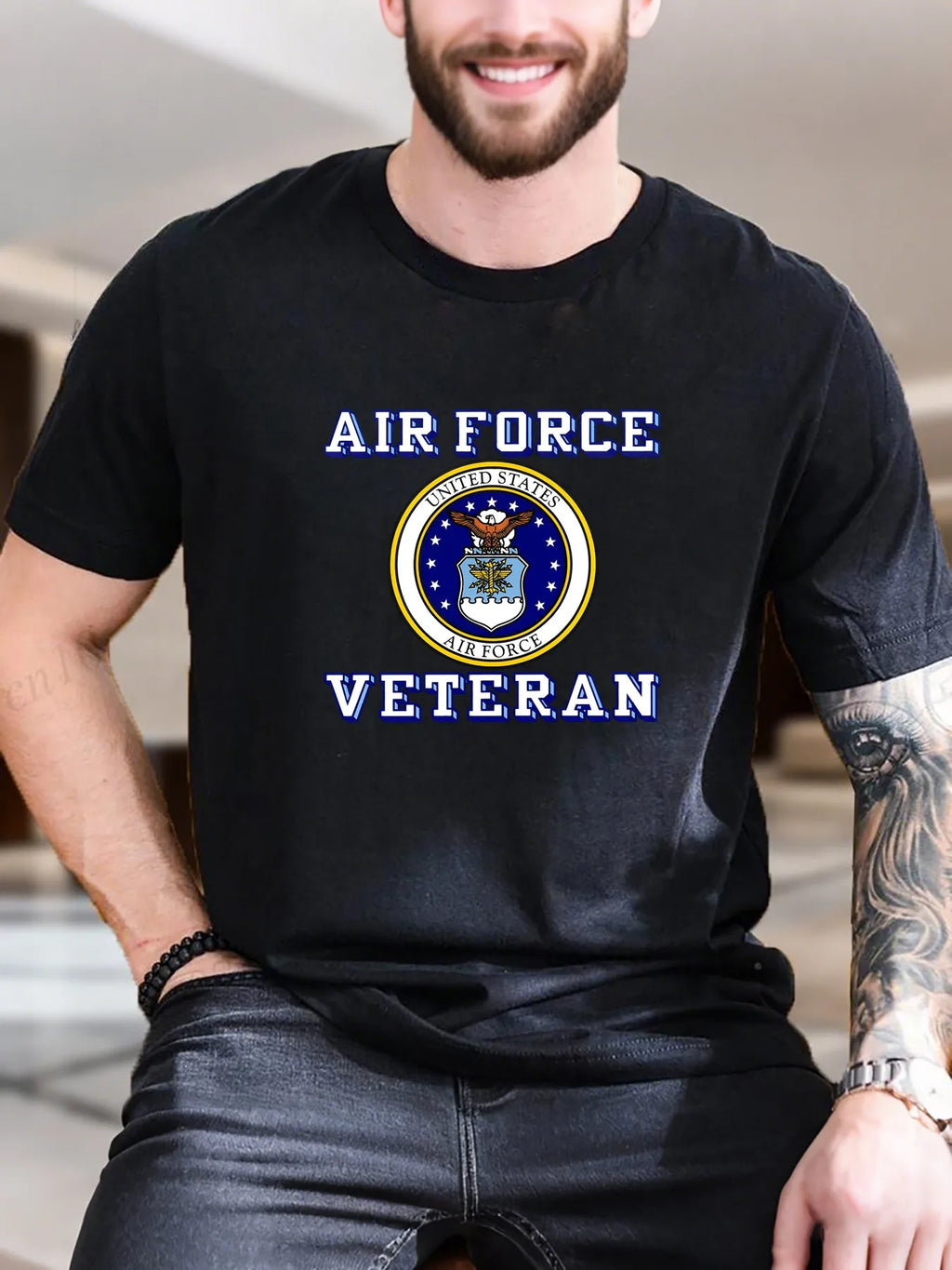 Air Force Veteran Military Print Tee