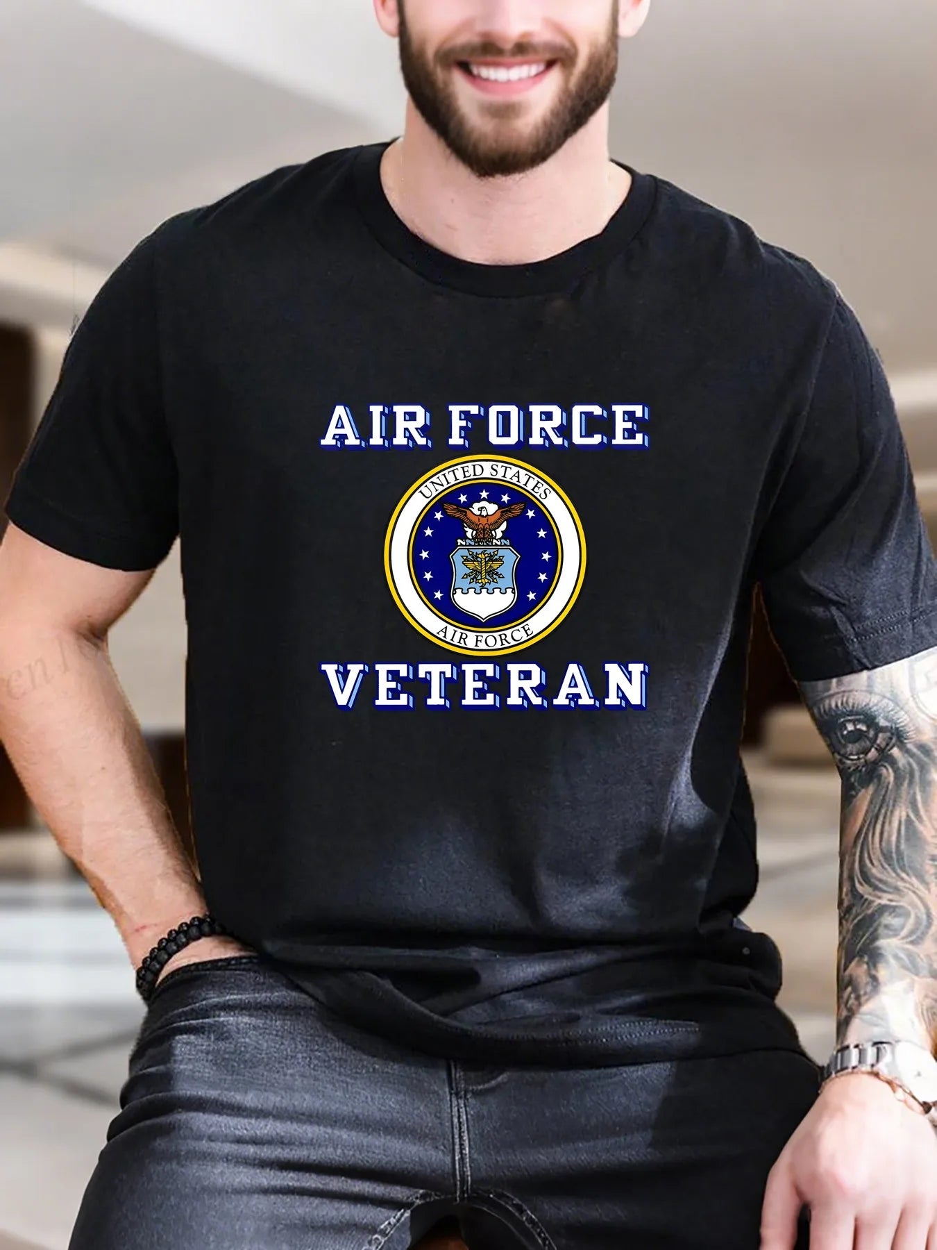 Air Force Veteran Military Print Tee