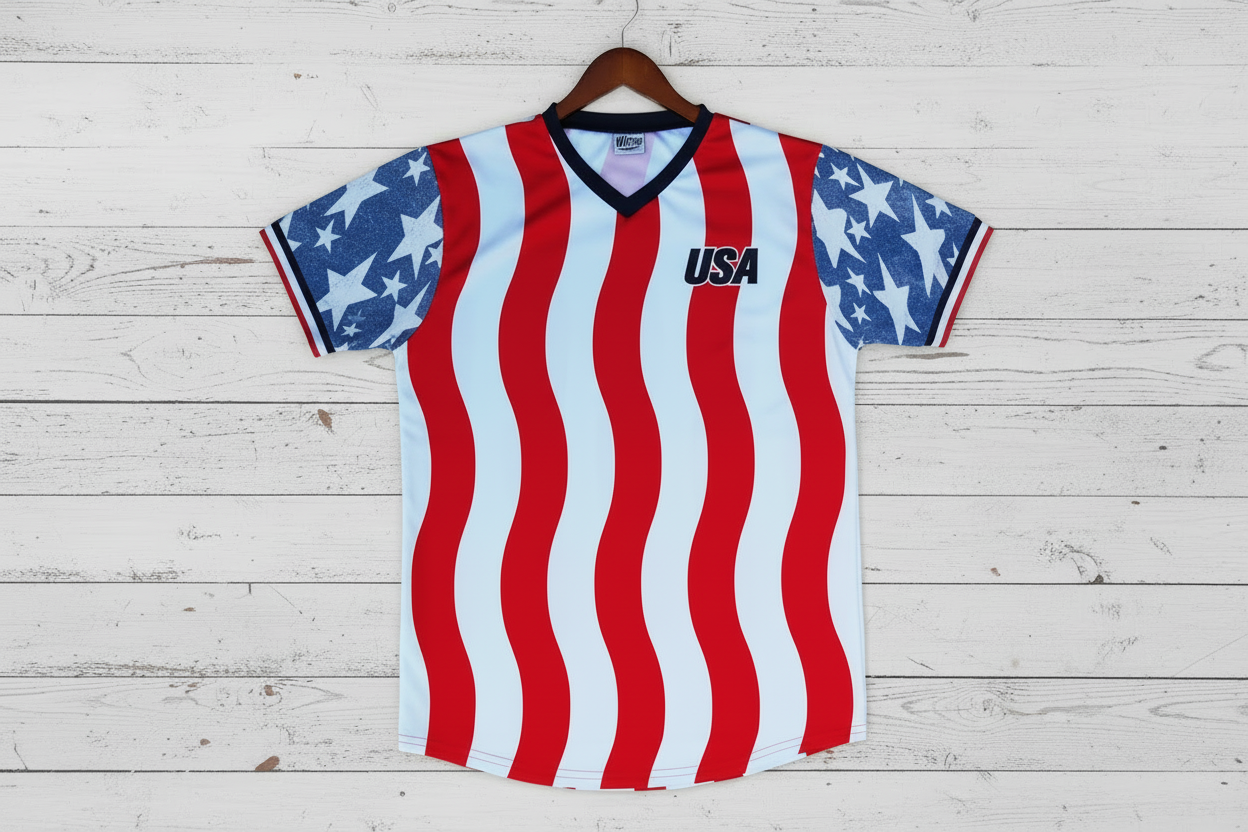 USA Flag Jersey - Stars and Stripes Athletic Shirt